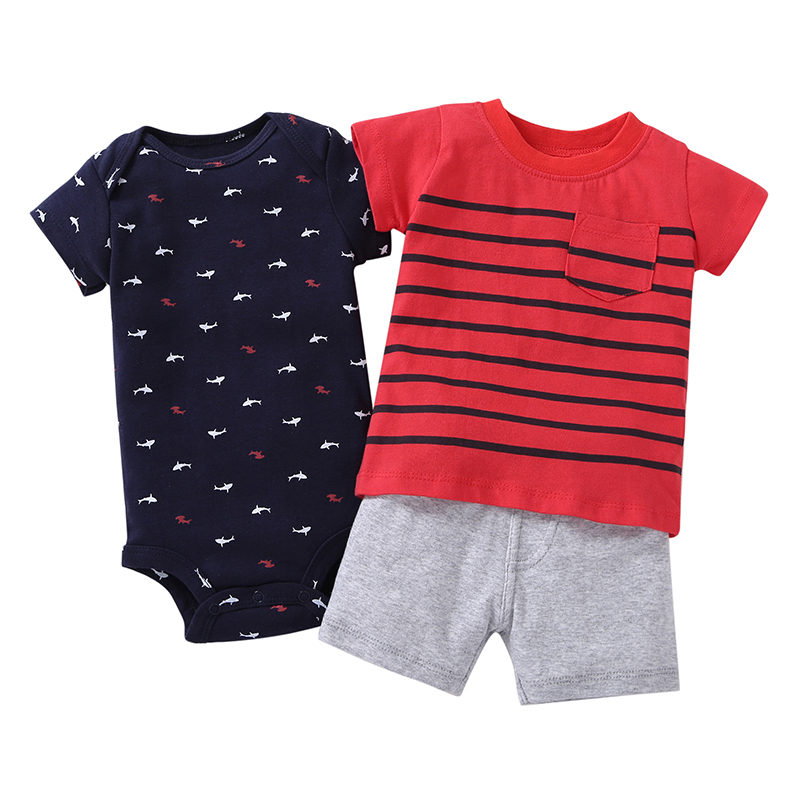 Baby Boy Romper 3Pcs Sets