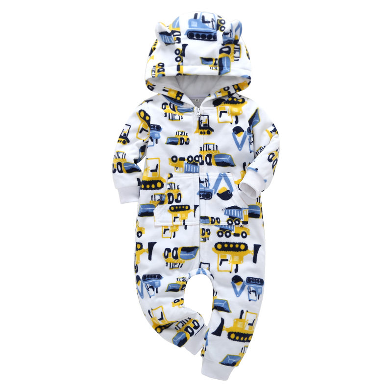 Zipper Romper Baby Cotton Hoodie