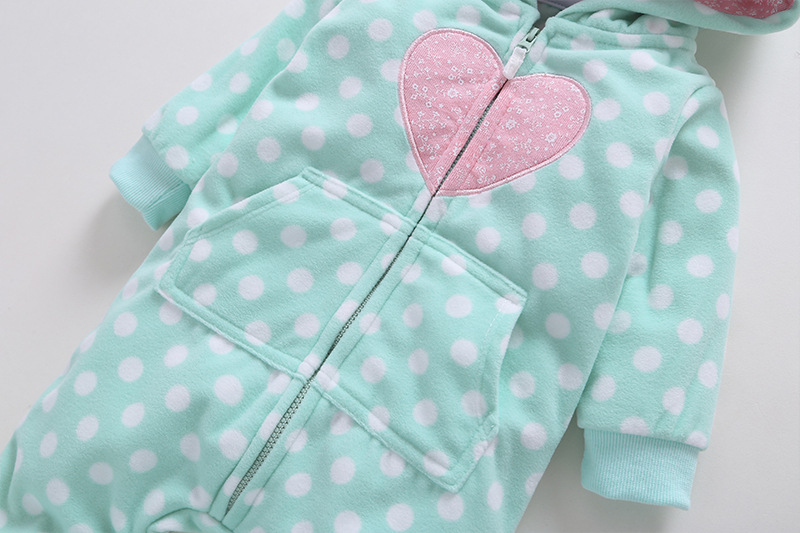 Zipper Romper Baby Cotton Hoodie