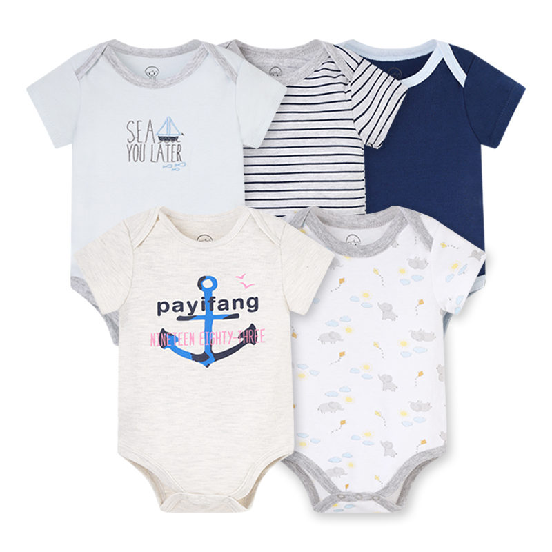 Newborn Baby Rompers 5Pcs Set