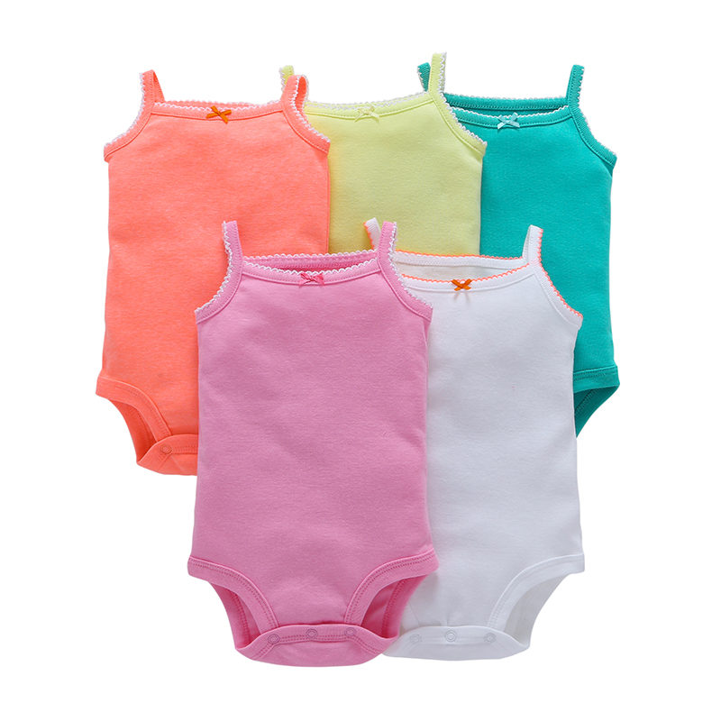 Sleeveless Romper Baby Cotton 5Pcs Set