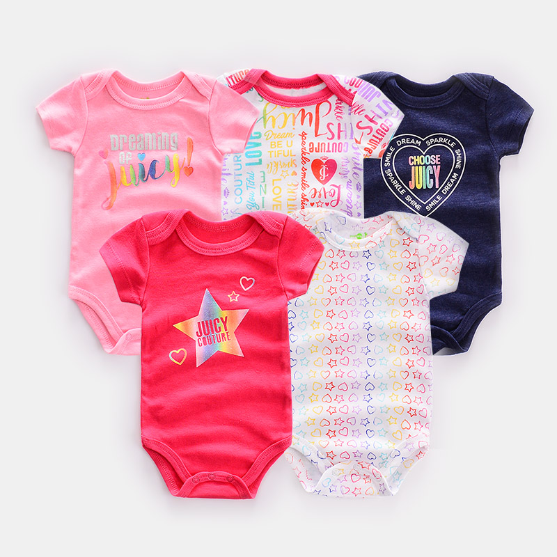 Baby Girl Rompers 5Pcs Set