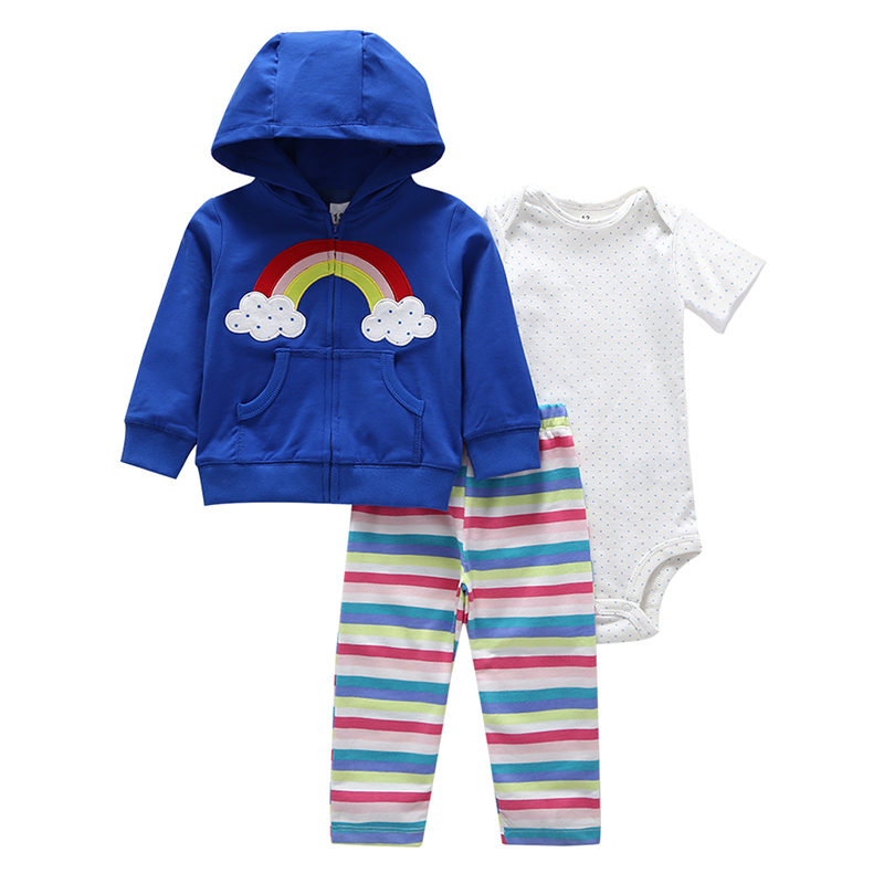 Baby Romper Sets 3Pcs Infant Jumpsuit