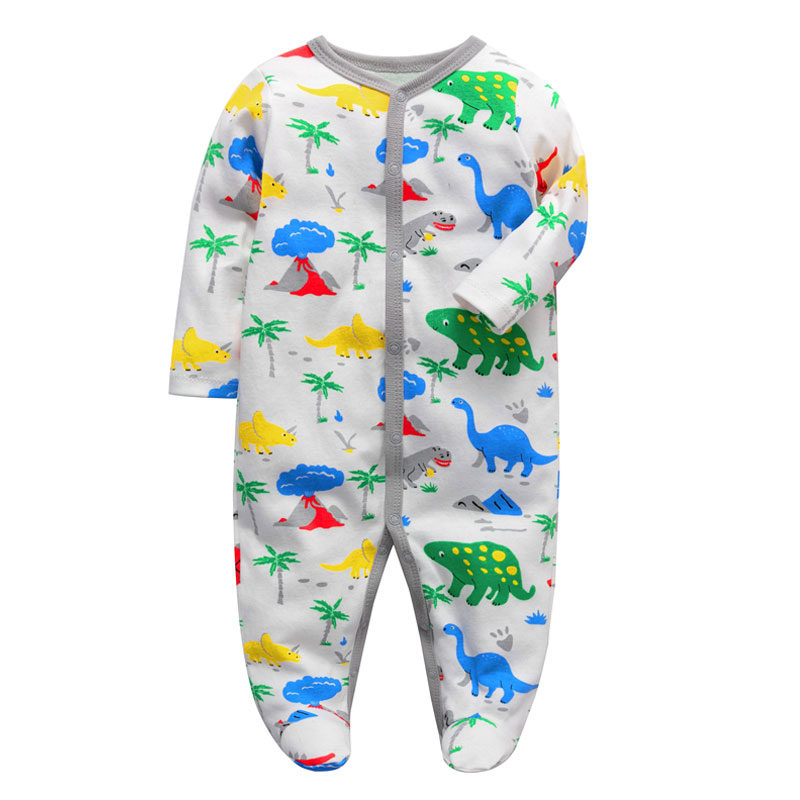 Cotton Romper Baby One-Piece Unisex Long Sleeve