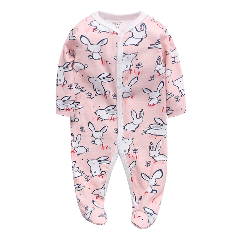 Cotton Romper Baby One-Piece Unisex Long Sleeve