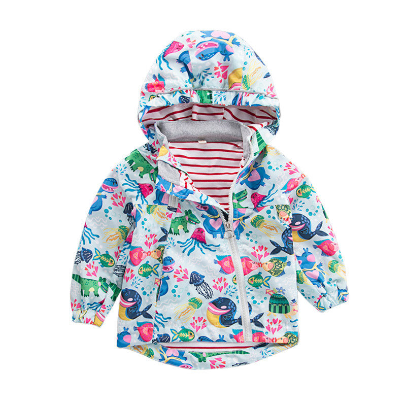 Baby Jacket Fashion Casual Printed Windproof