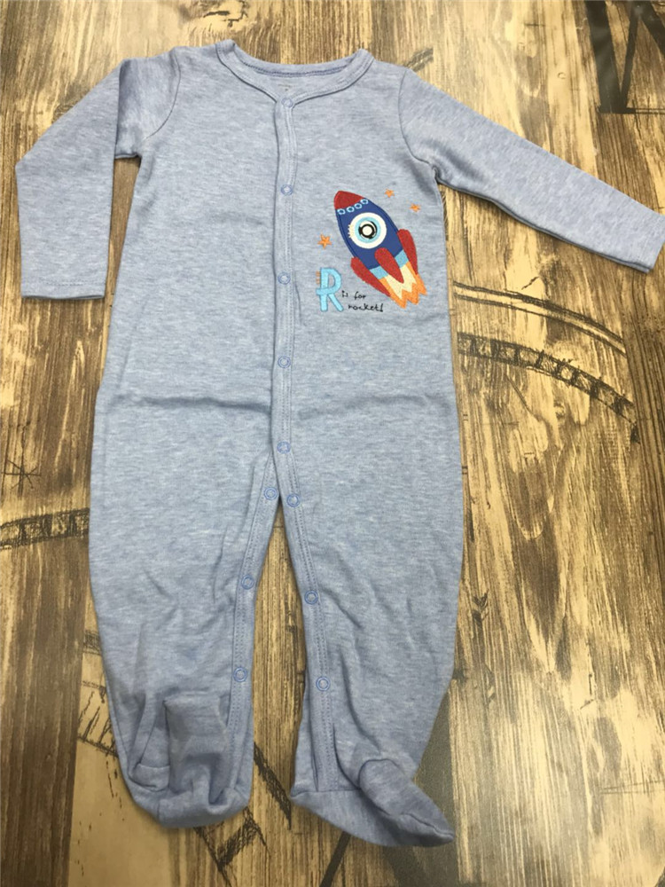 Cotton Romper Baby One-Piece Unisex Long Sleeve