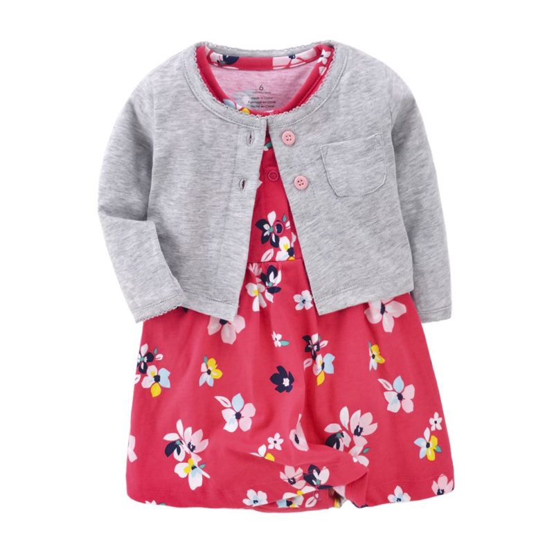 Baby Girl Rompers Dress With Jacket