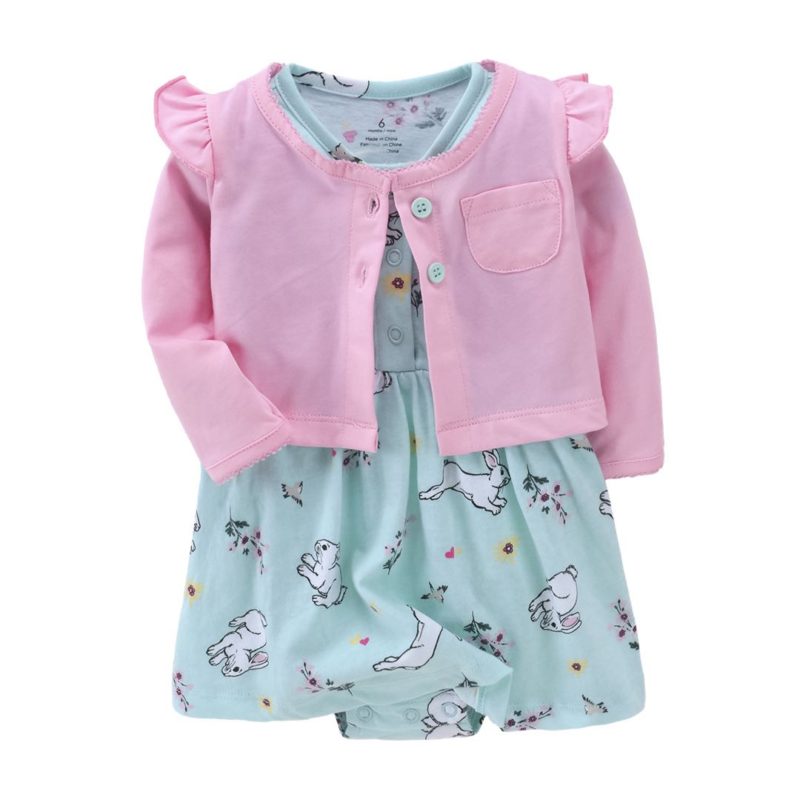 Baby Girl Rompers Dress With Jacket