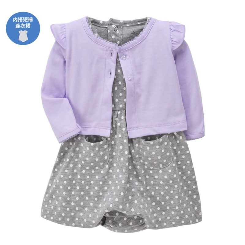 Baby Girl Rompers Dress With Jacket