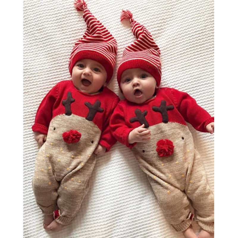 Newborn Jumpsuit Christmas Costume With Hat