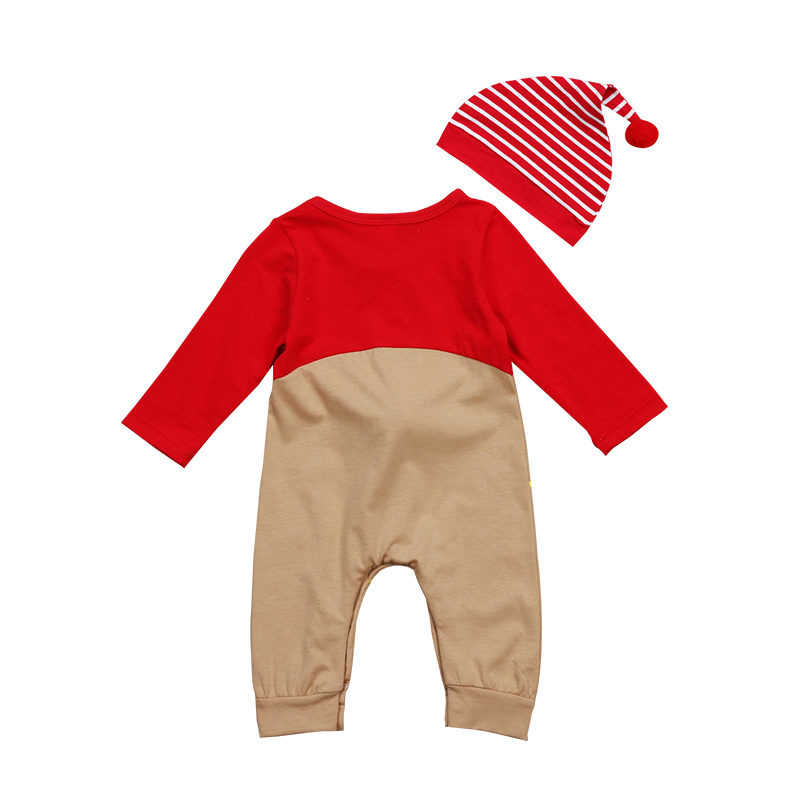 Newborn Jumpsuit Christmas Costume With Hat