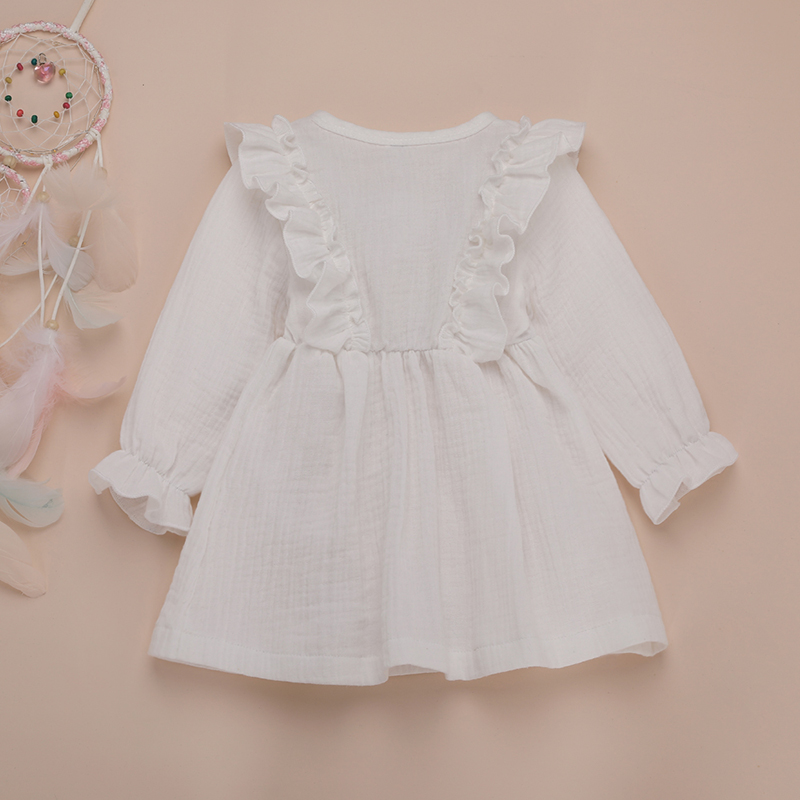 Dress For Baby Girl Plain Dyed Clothes