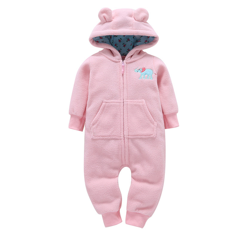 Newborn Jumpsuit Fleece Hooded Baby Clothes