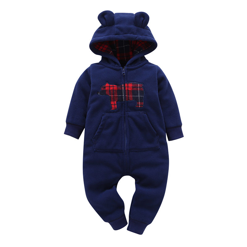 Newborn Jumpsuit Fleece Hooded Baby Clothes