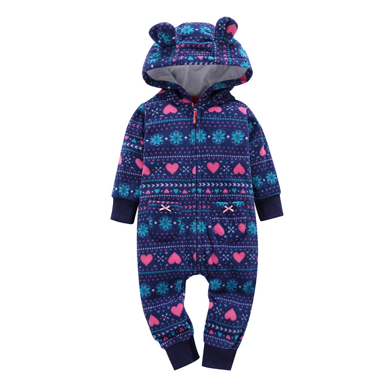 Newborn Jumpsuit Fleece Hooded Baby Clothes