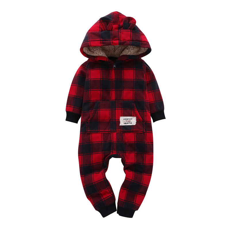 Newborn Jumpsuit Fleece Hooded Baby Clothes