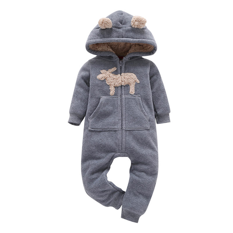 Newborn Jumpsuit Fleece Hooded Baby Clothes