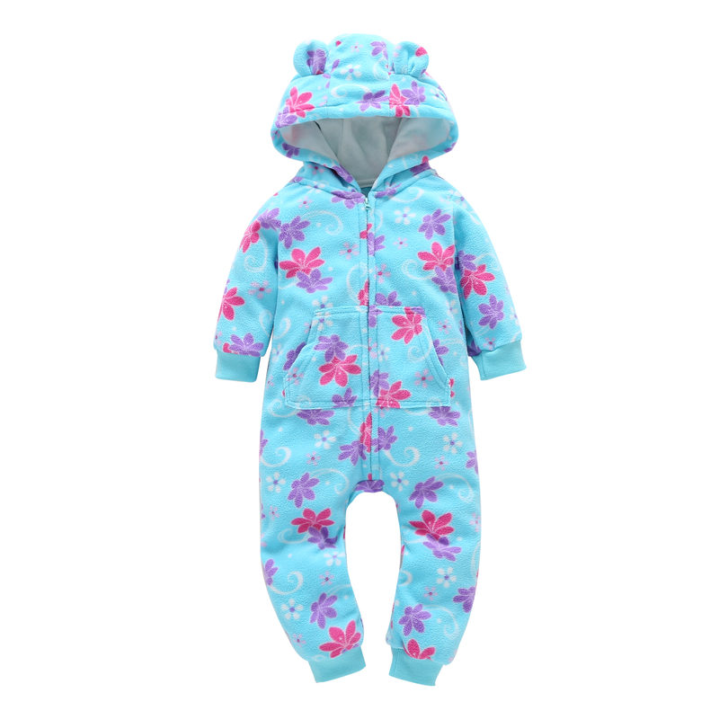 Newborn Jumpsuit Fleece Hooded Baby Clothes