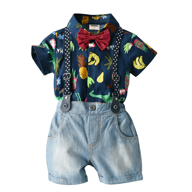 Casual Baby Clothes Suit Strap Shorts