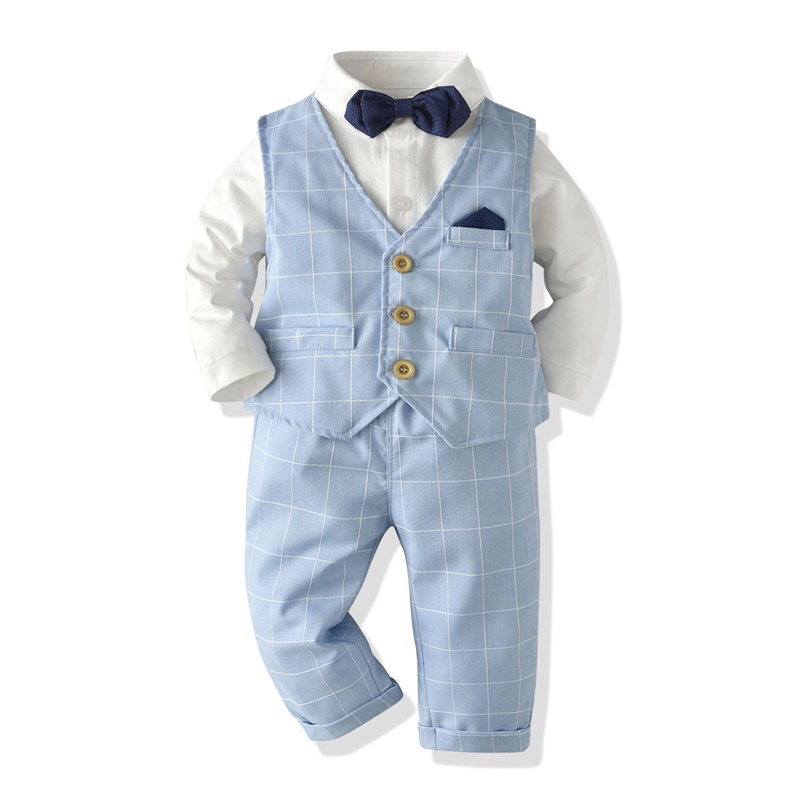 Baby Clothes Set Long Sleeve Gentleman Style