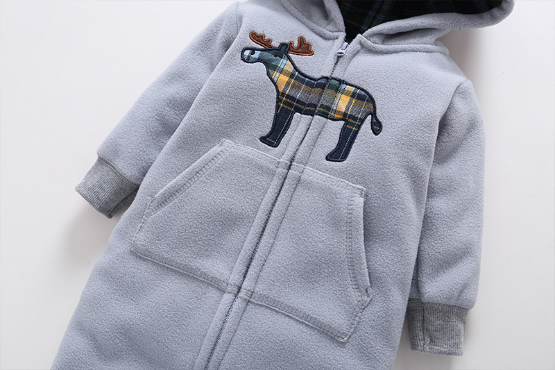 Newborn Jumpsuit Fleece Hooded Baby Clothes