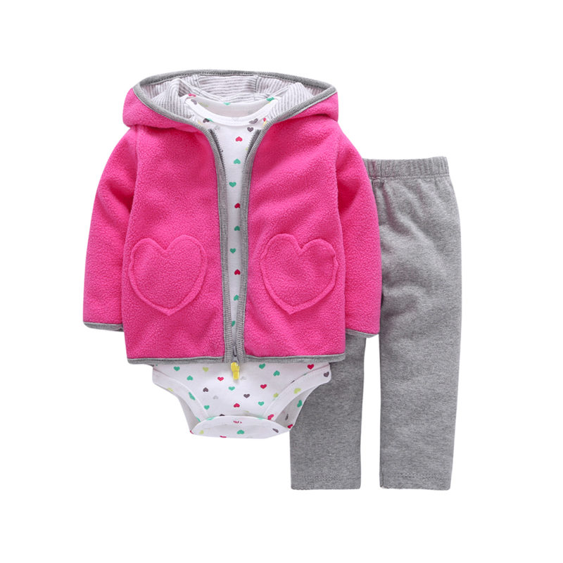 Baby Hooded Romper Unisex 3Ps Set