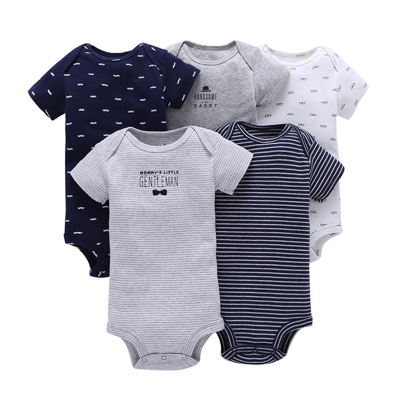 Short Sleeve Romper Baby 5 Pcs Set