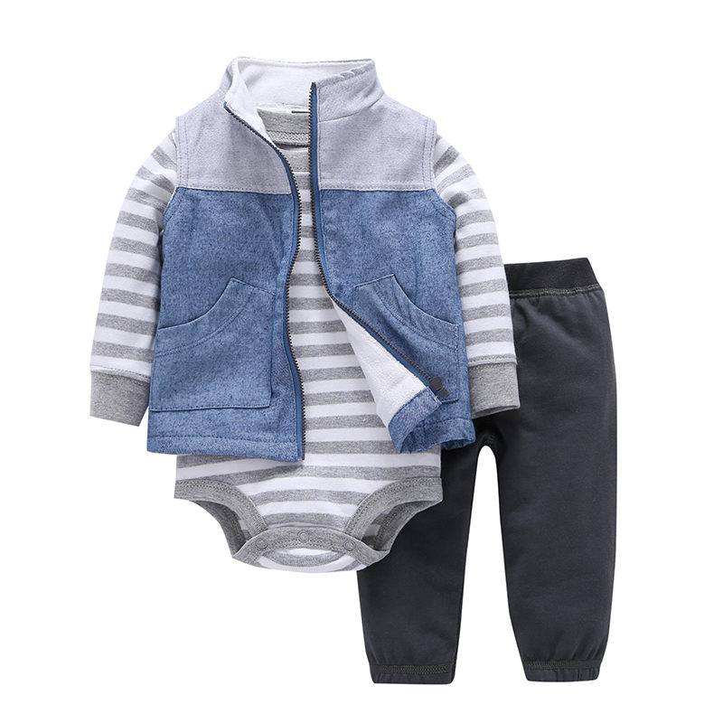 Baby Hooded RBaby Hooded Romper Unisex 3Ps Setomper Unisex 3Ps Set