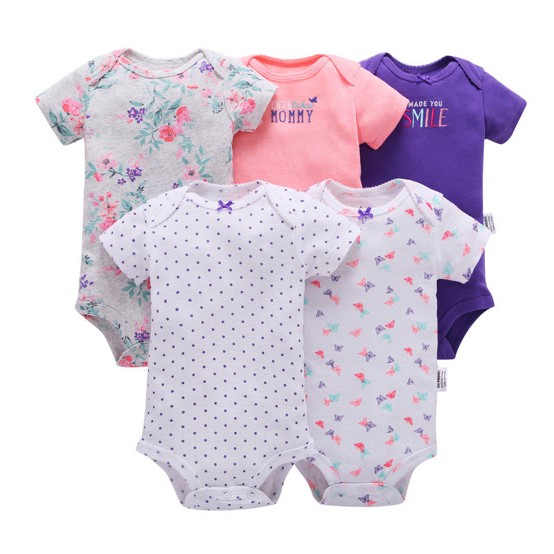 Short Sleeve Romper Baby 5 Pcs Set