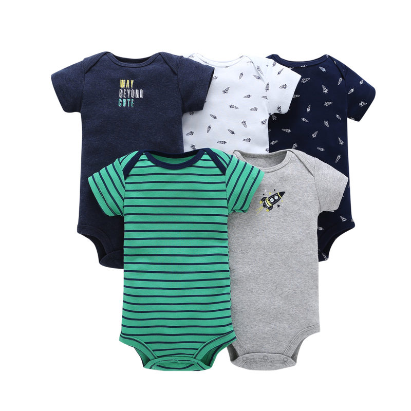 Short Sleeve Romper Baby 5 Pcs Set