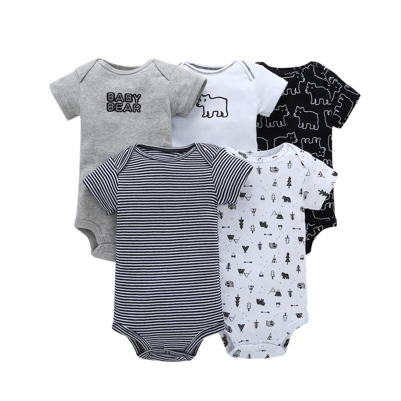 Short Sleeve Romper Baby 5 Pcs Set