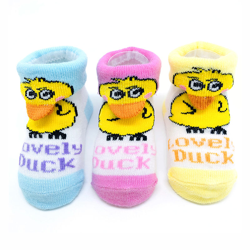 Cartoon Newborn Socks With Cute Pattern